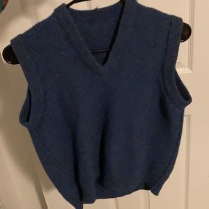 blue sweater vest